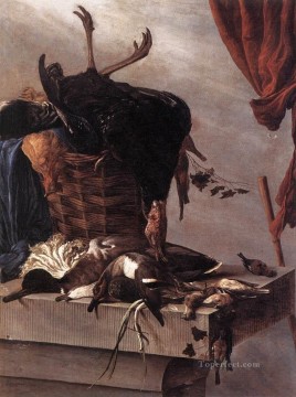 Naturaleza muerta con pavo Salomon van Ruysdael Pinturas al óleo
